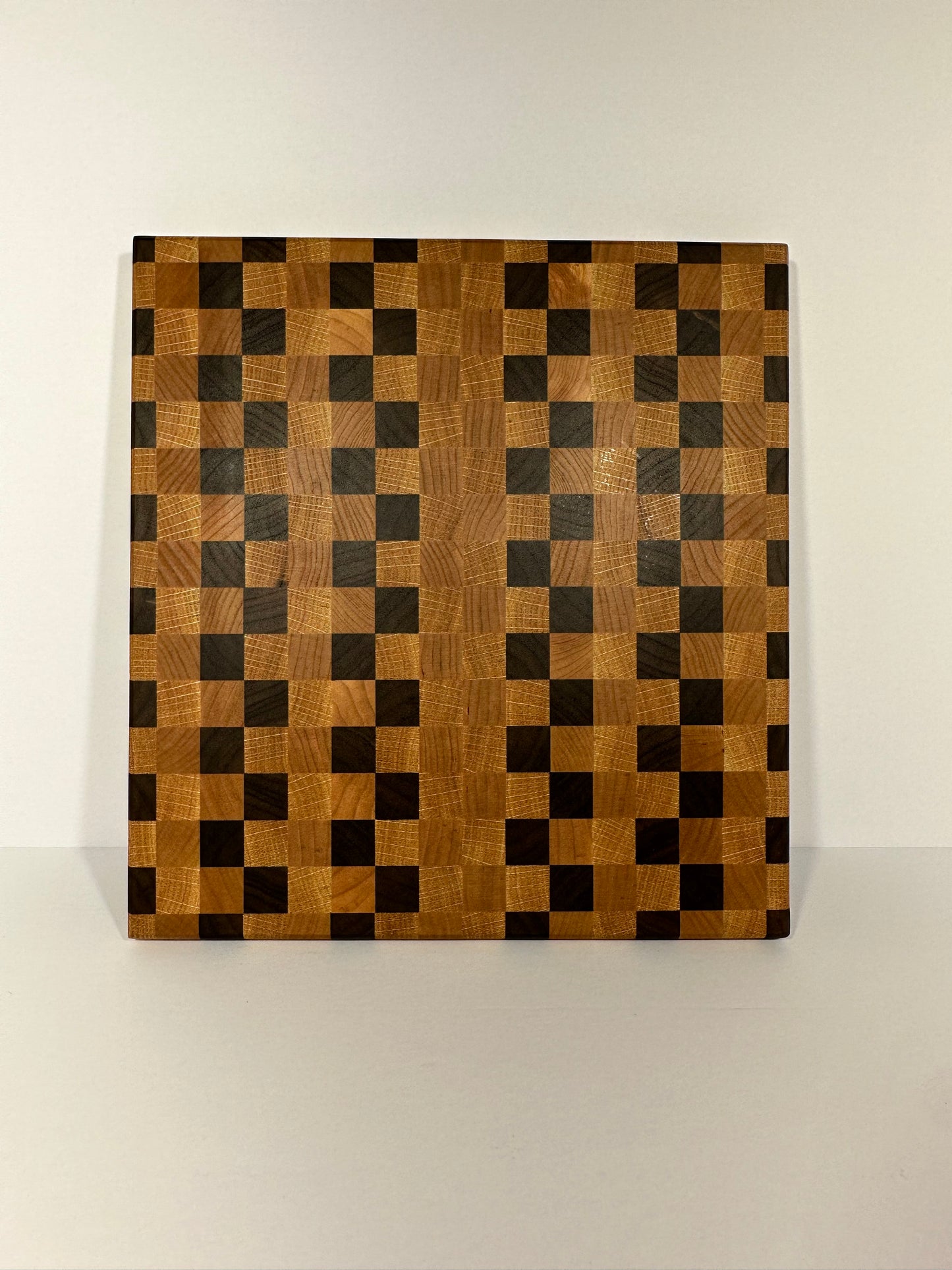 Artisan Handcrafted Hardwood Cutting Board - Oak, Maple, Black Walnut - 11" x 11"