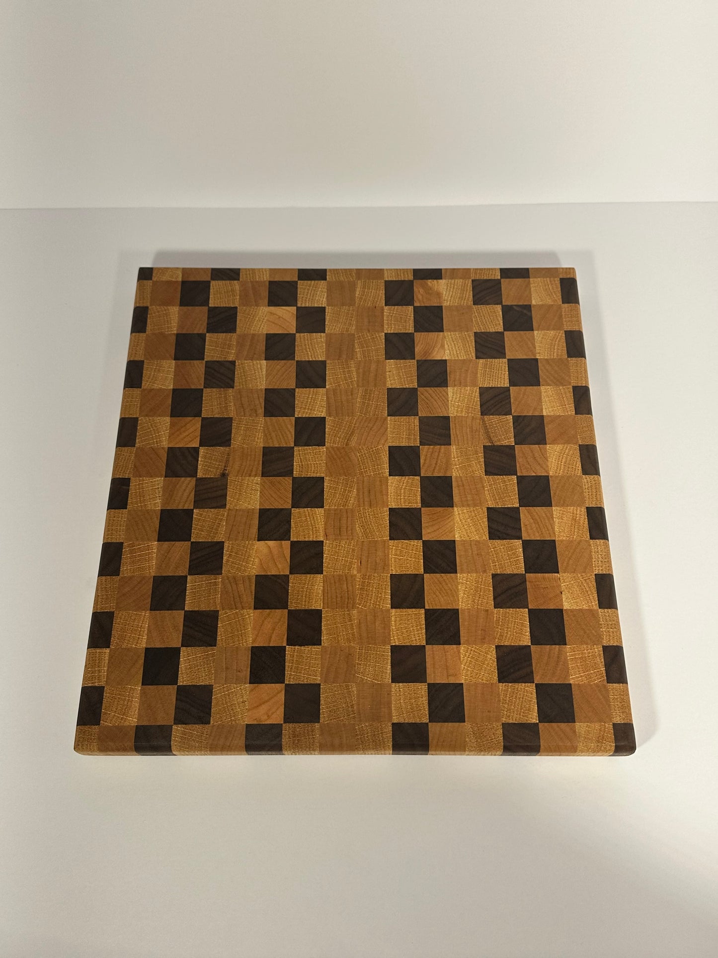 Artisan Handcrafted Hardwood Cutting Board - Oak, Maple, Black Walnut - 11" x 11"